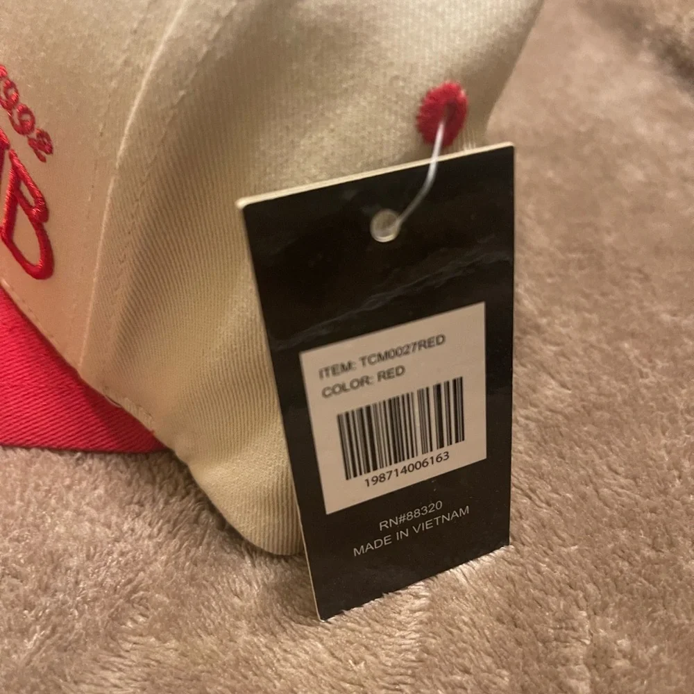 Red and Cream adjustable Trucker Hat